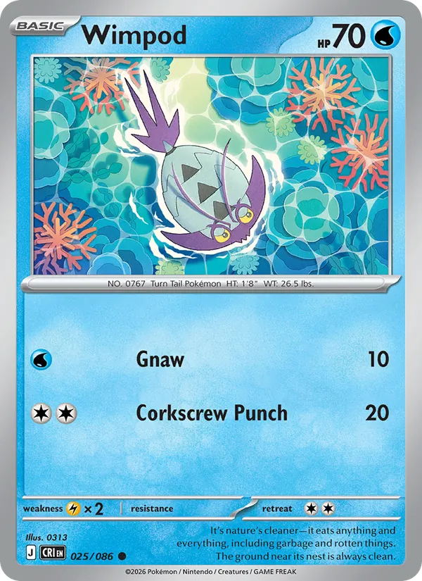 Wimpod — Chaos Rising #025 (Pokémon TCG card)