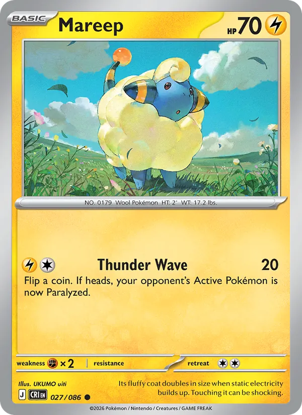 Mareep — Chaos Rising #027 (Pokémon TCG card)