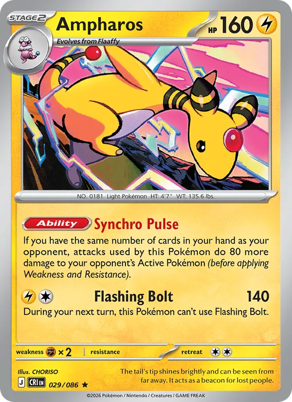 Ampharos — Chaos Rising #029 (Pokémon TCG card)