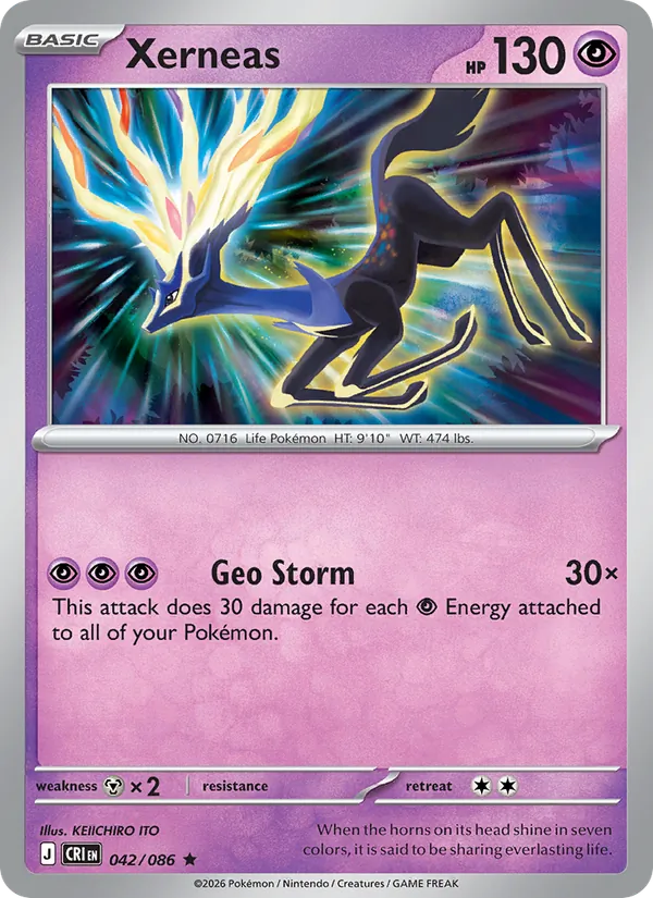 Xerneas — Chaos Rising #042 (Pokémon TCG card)