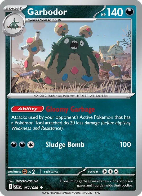 Garbodor — Chaos Rising #057 (Pokémon TCG card)