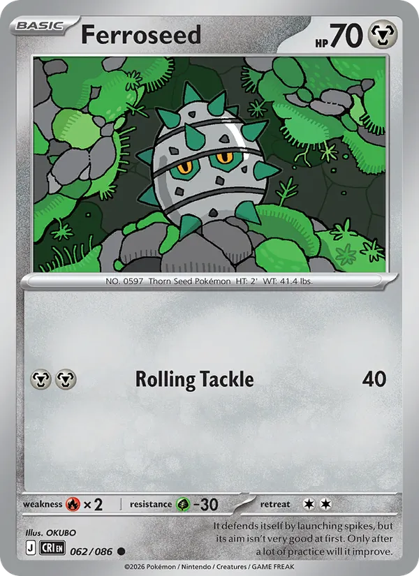 Ferroseed — Chaos Rising #062 (Pokémon TCG card)