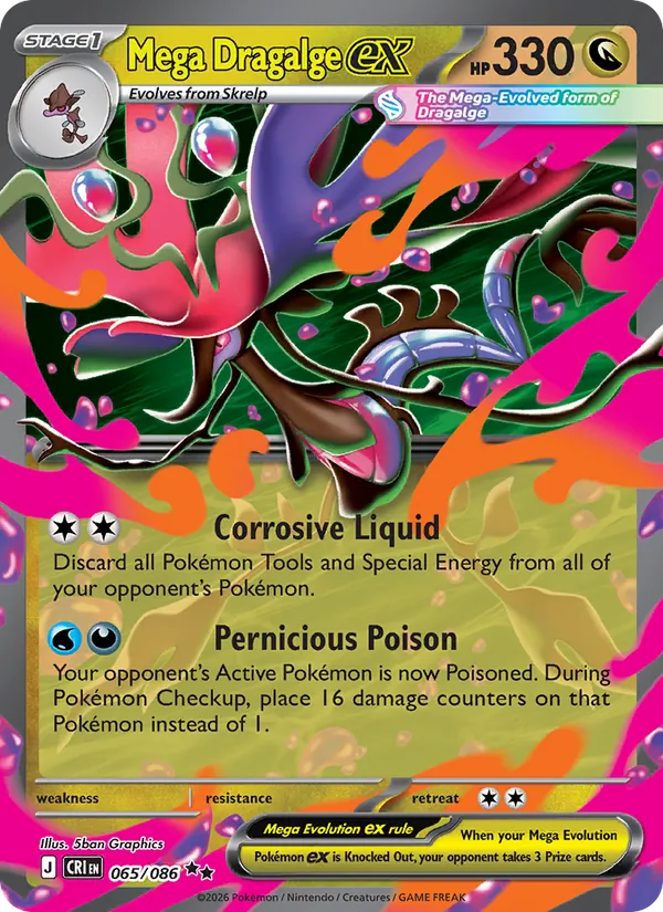 Mega Dragalge ex — Chaos Rising #065 (Pokémon TCG card)