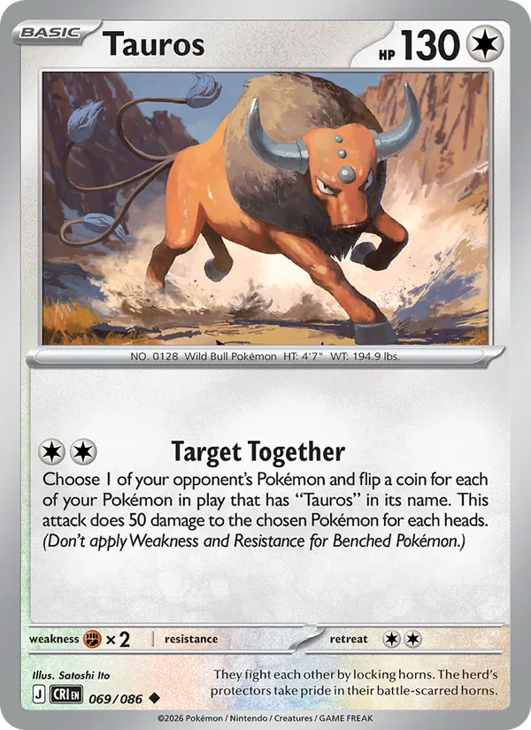 Tauros — Chaos Rising #069 (Pokémon TCG card)
