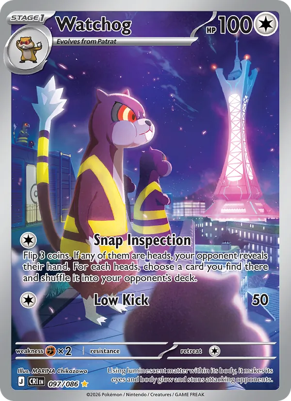 Watchog — Chaos Rising #097 (Pokémon TCG card)
