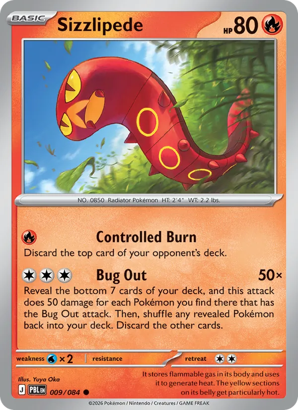 Sizzlipede — Pitch Black #009 (Pokémon TCG card)