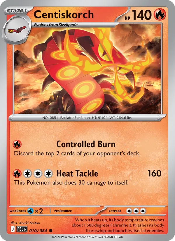Centiskorch — Pitch Black #010 (Pokémon TCG card)