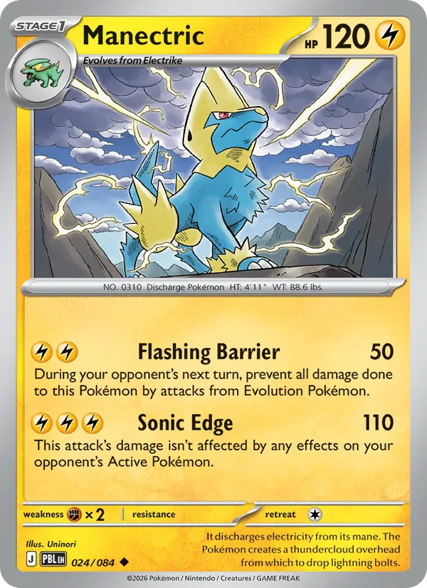Manectric — Pitch Black #024 (Pokémon TCG card)