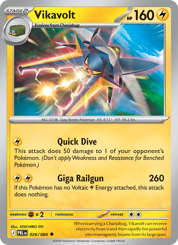 Vikavolt — Pitch Black #026 (Pokémon TCG card)