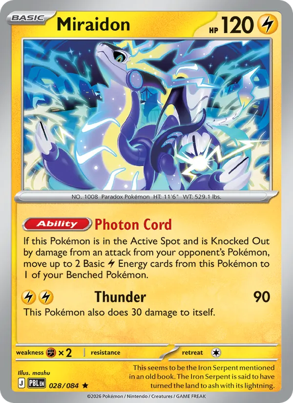 Miraidon — Pitch Black #028 (Pokémon TCG card)