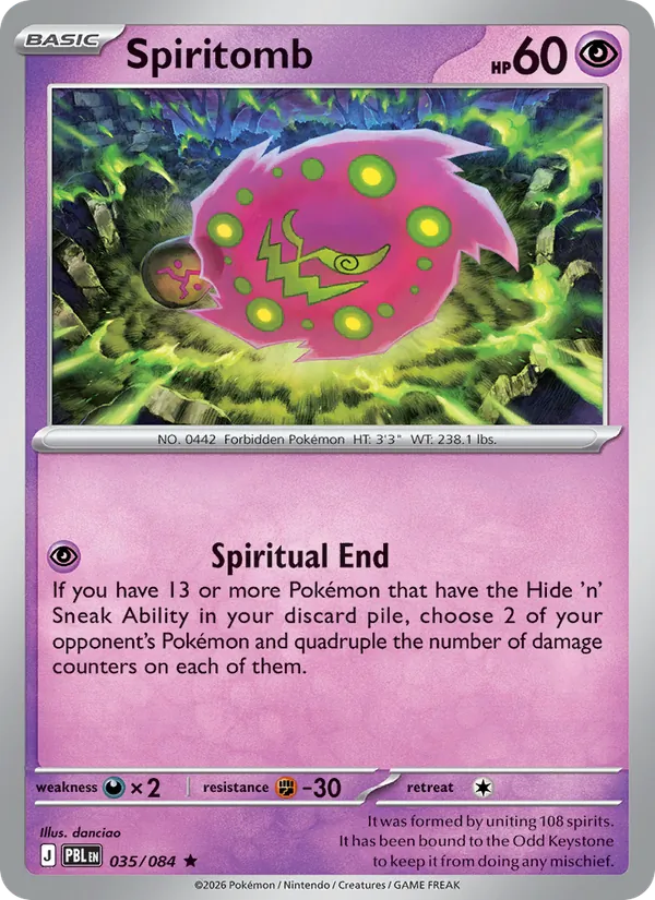 Spiritomb — Pitch Black #035 (Pokémon TCG card)