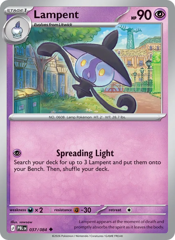 Lampent — Pitch Black #037 (Pokémon TCG card)