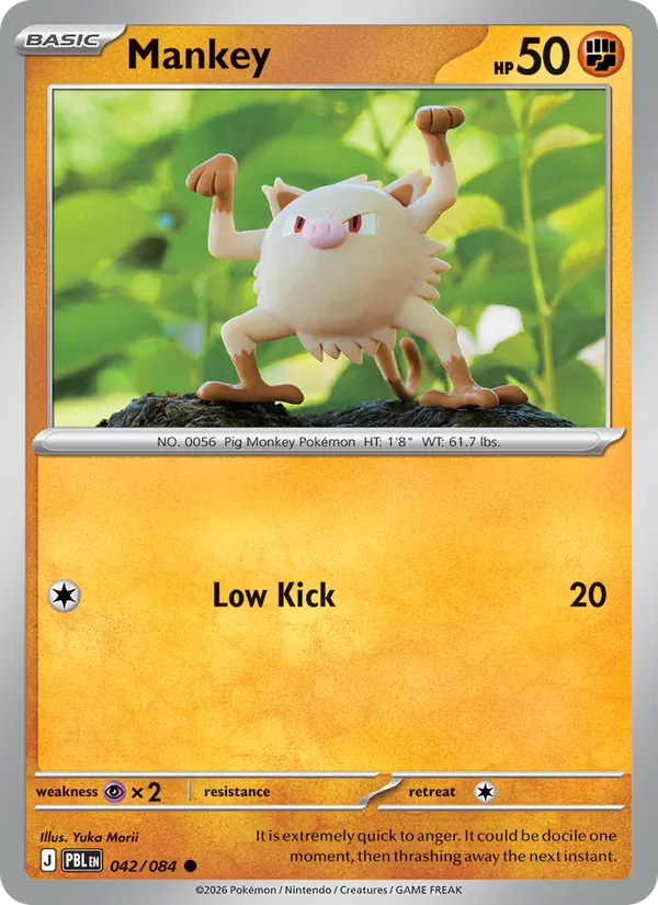 Mankey — Pitch Black #042 (Pokémon TCG card)