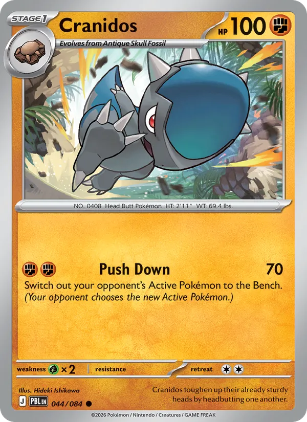 Cranidos — Pitch Black #044 (Pokémon TCG card)
