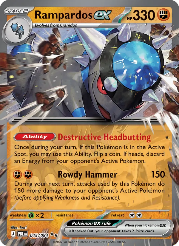 Rampardos ex — Pitch Black #045 (Pokémon TCG card)