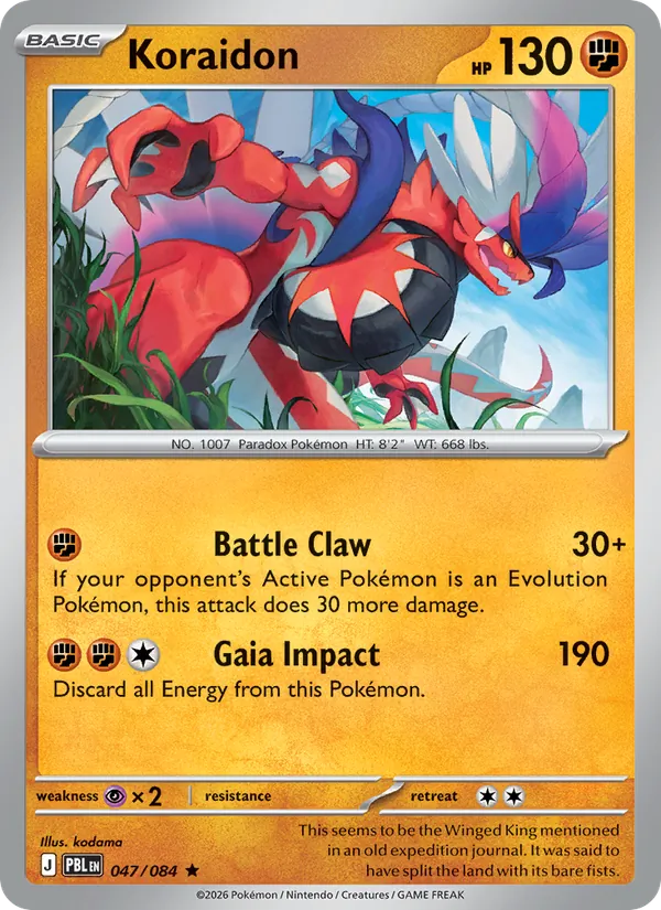 Koraidon — Pitch Black #047 (Pokémon TCG card)