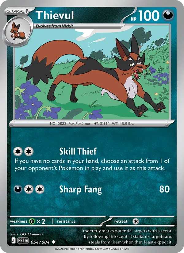 Thievul — Pitch Black #054 (Pokémon TCG card)