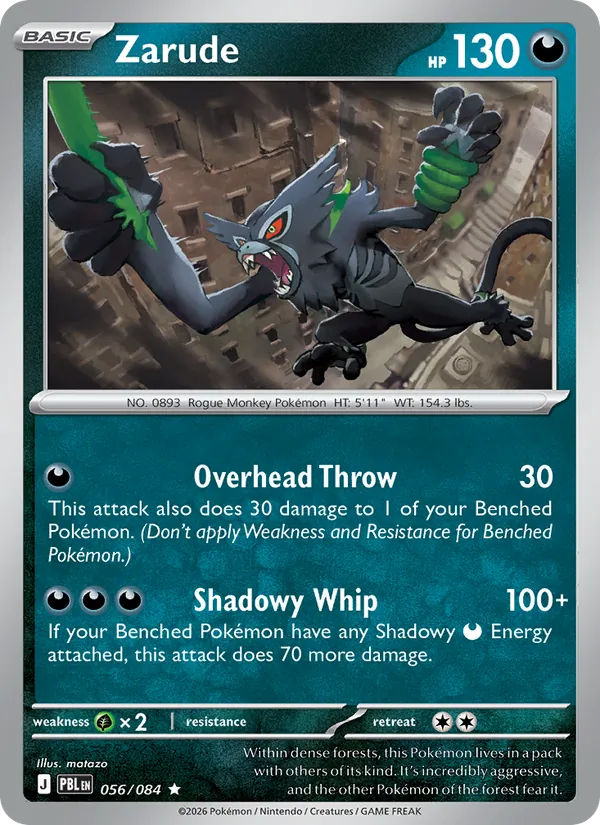 Zarude — Pitch Black #056 (Pokémon TCG card)