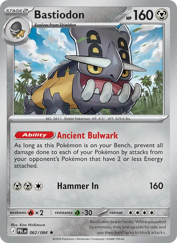 Bastiodon — Pitch Black #062 (Pokémon TCG card)