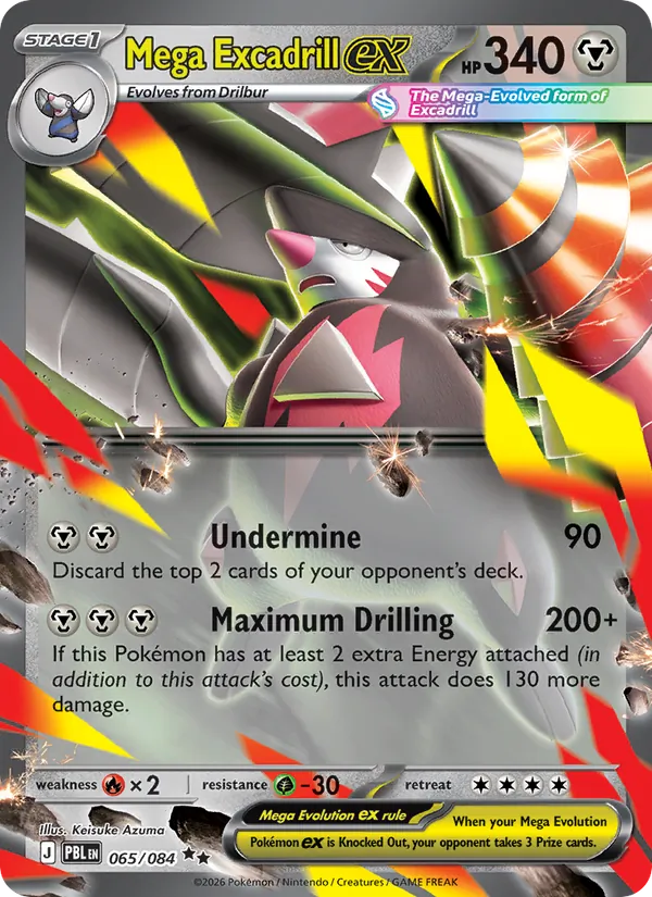 Mega Excadrill ex — Pitch Black #065 (Pokémon TCG card)