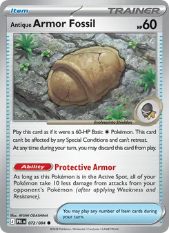 Antique Armor Fossil (Pitch Black #072)