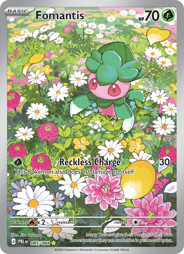 Fomantis — Pitch Black #085 (Pokémon TCG card)