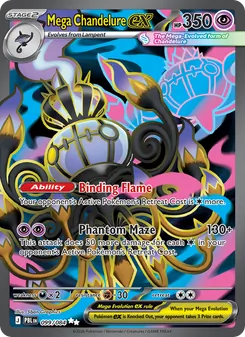 Mega Chandelure ex (Pitch Black #099)