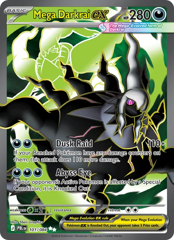 Mega Darkrai ex — Pitch Black #101 (Pokémon TCG card)