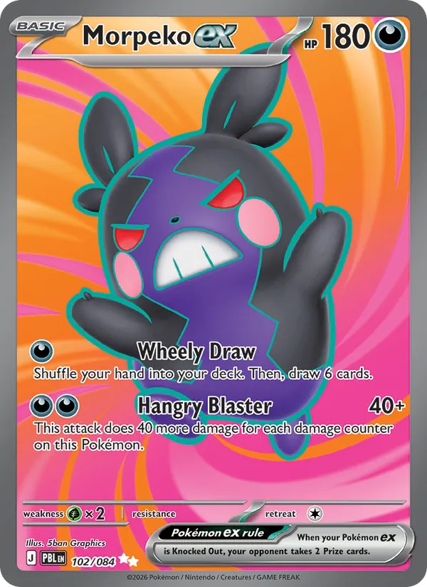 Morpeko ex — Pitch Black #102 (Pokémon TCG card)
