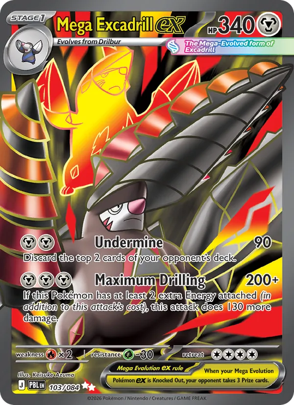 Mega Excadrill ex — Pitch Black #103 (Pokémon TCG card)