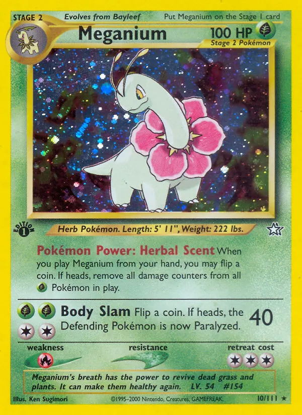 Meganium — Neo Genesis #10 (Pokémon TCG card)