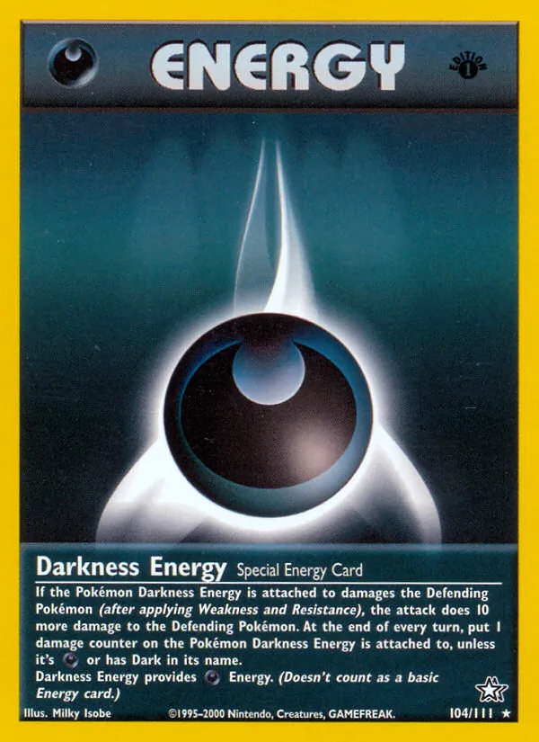 Darkness Energy — Neo Genesis #104 (Pokémon TCG card)