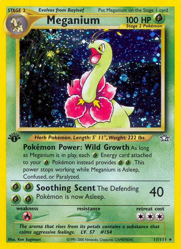 Meganium — Neo Genesis #11 (Pokémon TCG card)