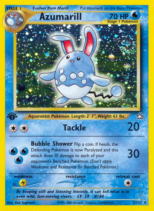 Azumarill — Neo Genesis #2 (Pokémon TCG card)