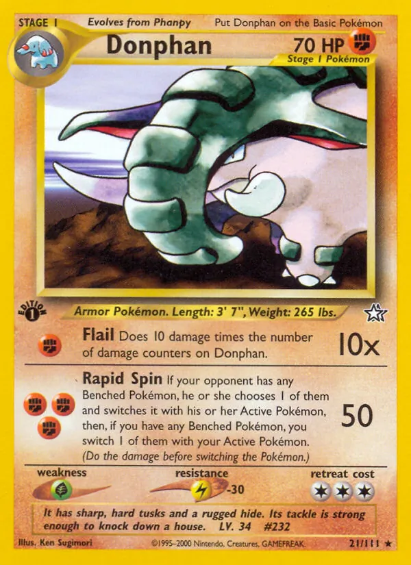 Donphan — Neo Genesis #21 (Pokémon TCG card)