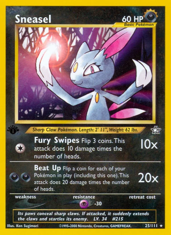Sneasel — Neo Genesis #25 (Pokémon TCG card)