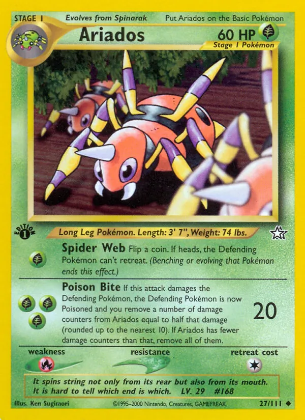 Ariados — Neo Genesis #27 (Pokémon TCG card)
