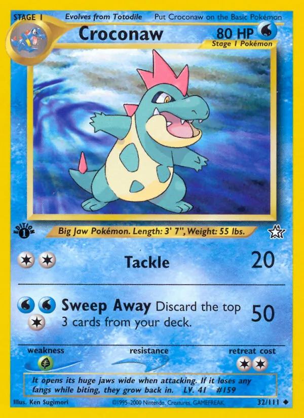 Croconaw — Neo Genesis #32 (Pokémon TCG card)