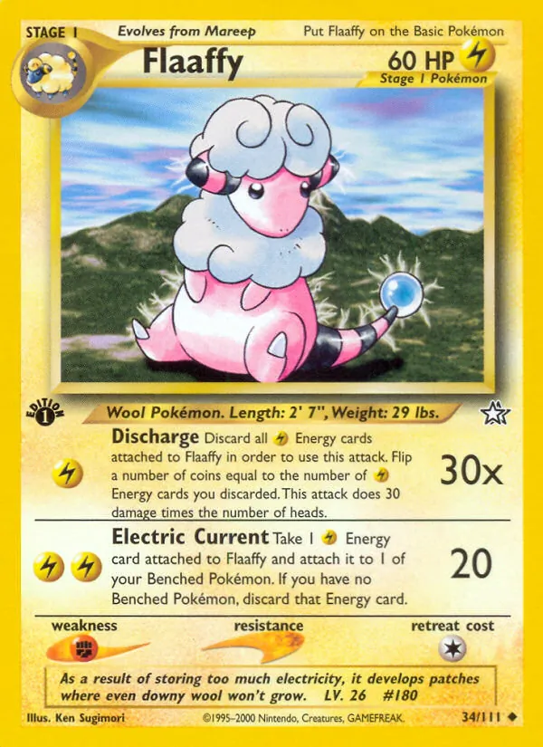 Flaaffy — Neo Genesis #34 (Pokémon TCG card)