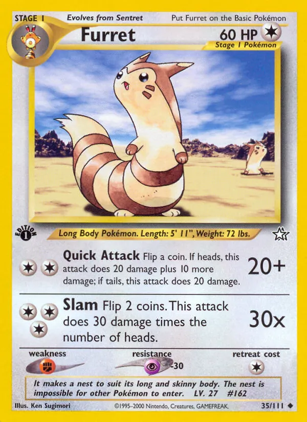 Furret — Neo Genesis #35 (Pokémon TCG card)