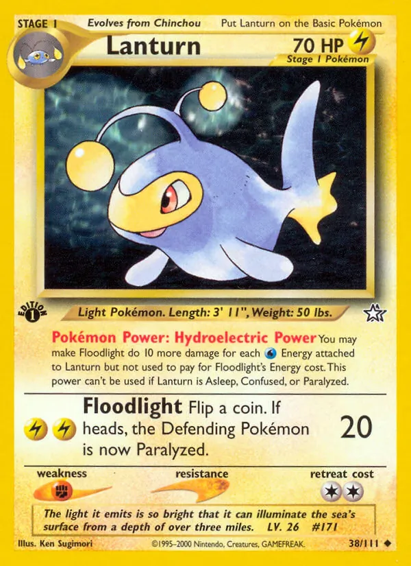 Lanturn — Neo Genesis #38 (Pokémon TCG card)