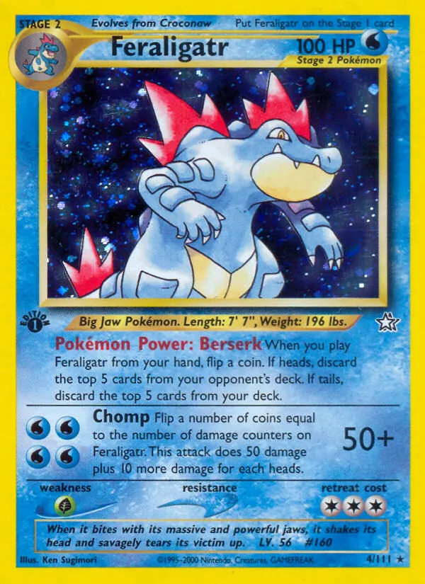 Feraligatr — Neo Genesis #4 (Pokémon TCG card)