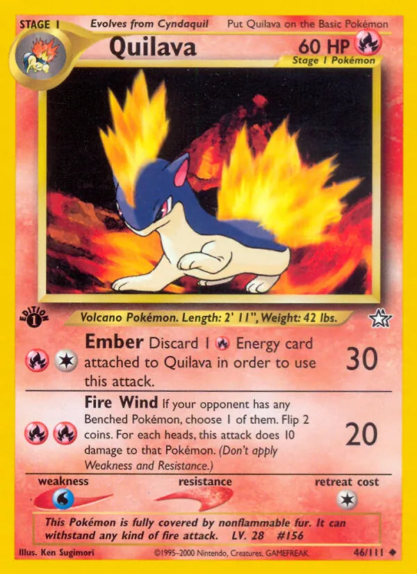 Quilava — Neo Genesis #46 (Pokémon TCG card)