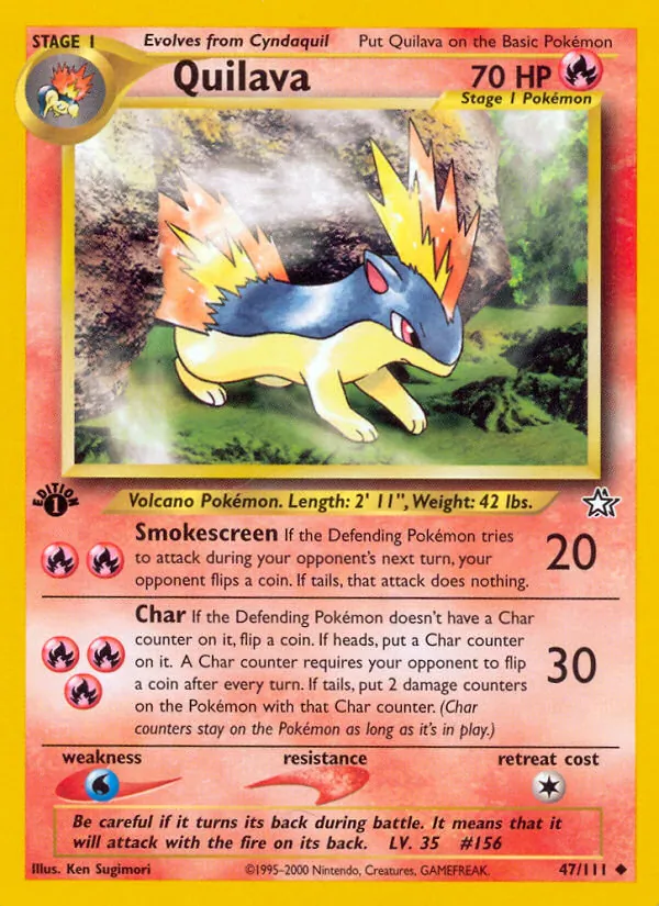 Quilava — Neo Genesis #47 (Pokémon TCG card)