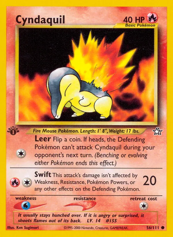 Cyndaquil — Neo Genesis #56 (Pokémon TCG card)