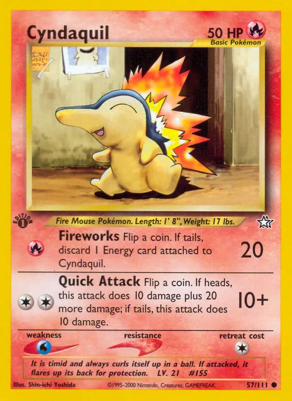 Cyndaquil — Neo Genesis #57 (Pokémon TCG card)