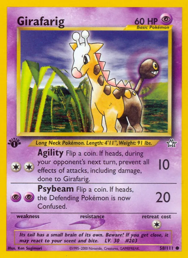 Girafarig — Neo Genesis #58 (Pokémon TCG card)