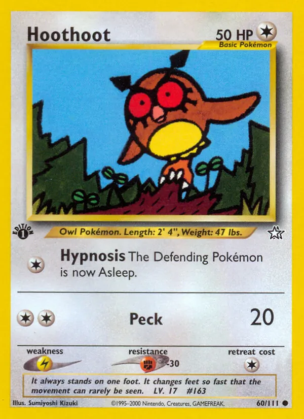 Hoothoot — Neo Genesis #60 (Pokémon TCG card)