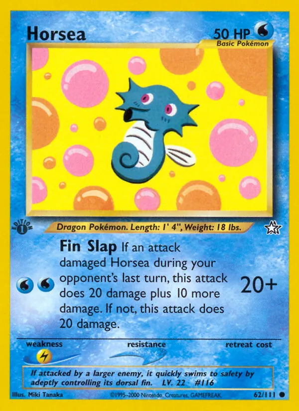 Horsea — Neo Genesis #62 (Pokémon TCG card)