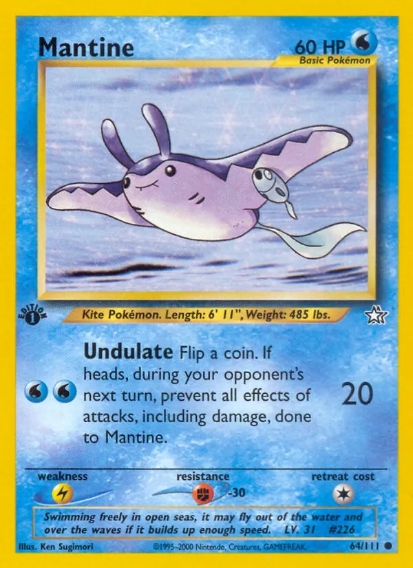 Mantine — Neo Genesis #64 (Pokémon TCG card)